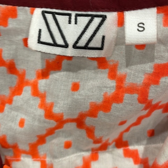 J Crew SZ Summer Boho Block Print Shirt - Picture 3 of 6